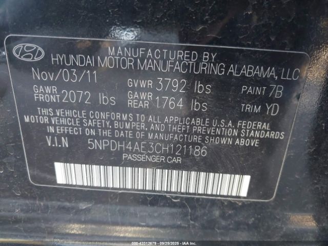 2012 HYUNDAI ELANTRA 5NPDH4AE3CH121186 Photo 8