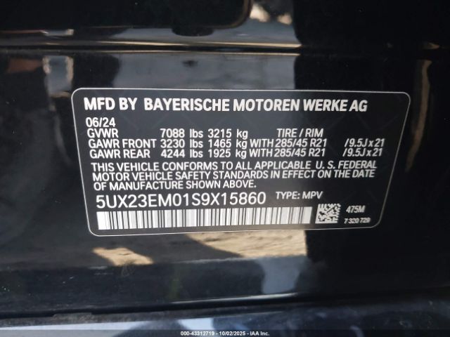 2025 BMW X7 5UX23EM01S9X15860 Photo 8