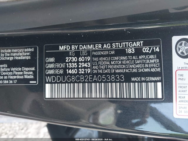 Mercedes-Benz S-Class 2014 WDDUG8CB2EA053833 Image 9
