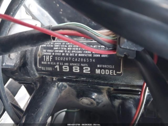 1982 HONDA GL1100 1HFSC0207CA206594 Photo 9