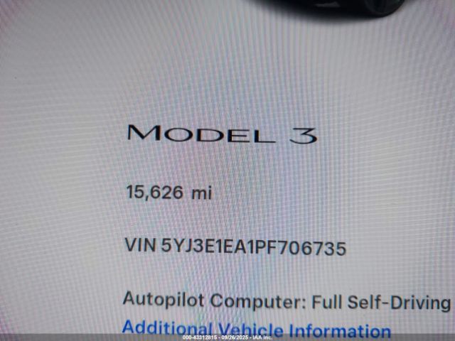 2023 TESLA MODEL 3 5YJ3E1EA1PF706735 Photo 6