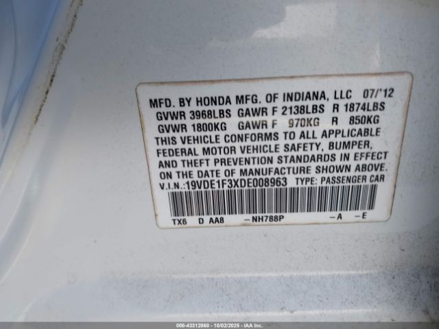 2013 ACURA ILX 19VDE1F3XDE008963 Photo 8
