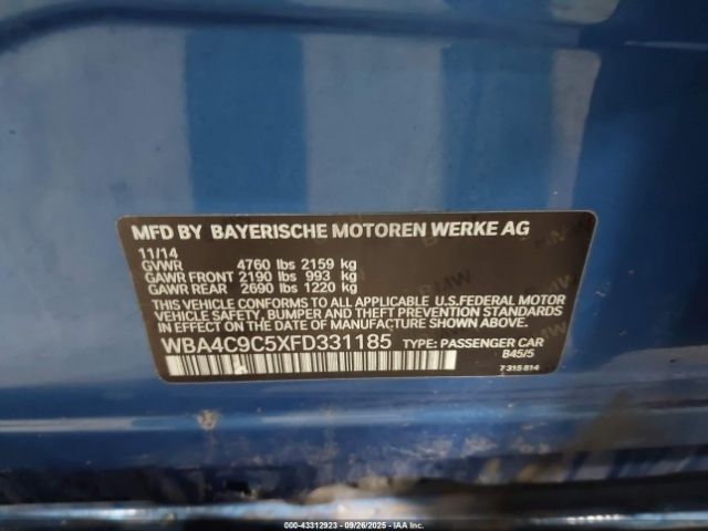 2015 BMW 428 GRAN COUPE WBA4C9C5XFD331185 Photo 8