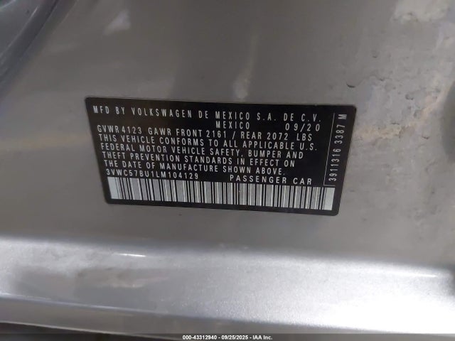 Volkswagen 1.4 tsi 2020 3VWC57BU1LM104129 Image 9