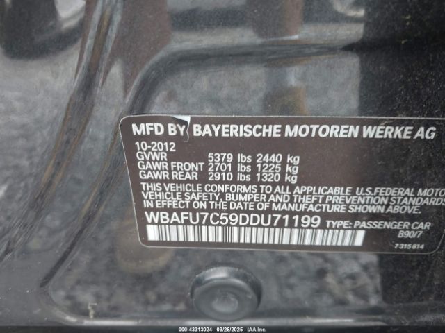 2013 BMW 535I WBAFU7C59DDU71199 Photo 8
