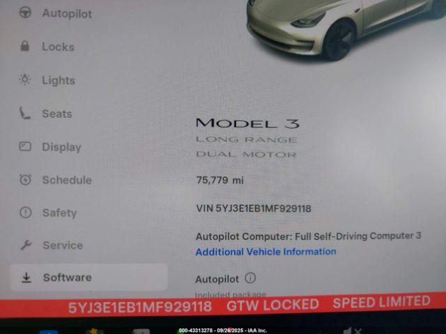 2021 TESLA MODEL 3 5YJ3E1EB1MF929118 Photo 6