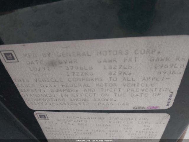 1992 CHEVROLET CORVETTE 1G1YY23P4N5104512 Photo 8