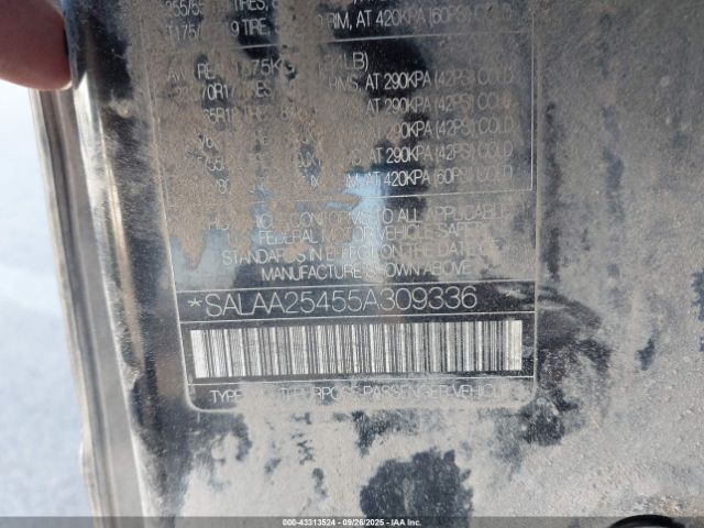 2005 LAND ROVER LR3 SALAA25455A309336 Photo 8