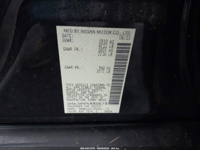 1N4AL3AP6FN880678 Nissan 2015