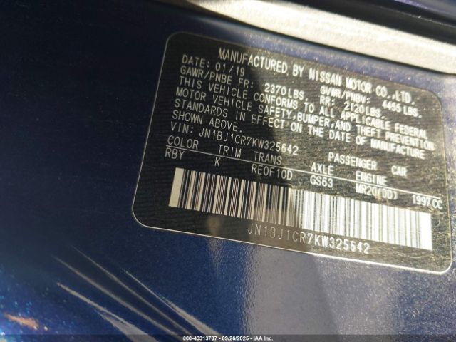 2019 NISSAN ROGUE SPORT JN1BJ1CR7KW325642 Photo 8