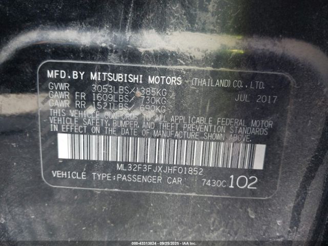 2018 MITSUBISHI MIRAGE G4 ML32F3FJXJHF01852 Photo 8