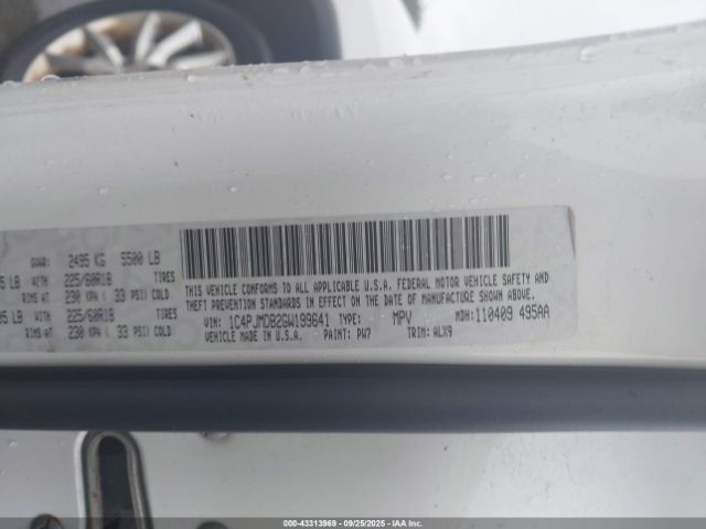 2016 JEEP CHEROKEE 1C4PJMDB2GW199641 Photo 8