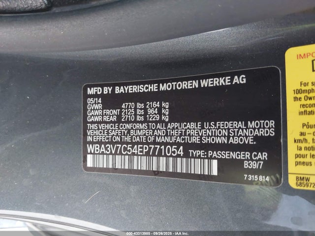 BMW 428i 2014 WBA3V7C54EP771054 Image 9