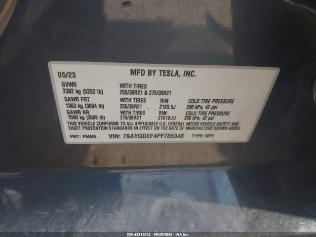 2023 TESLA MODEL Y 7SAYGDEF4PF785348 Photo 8