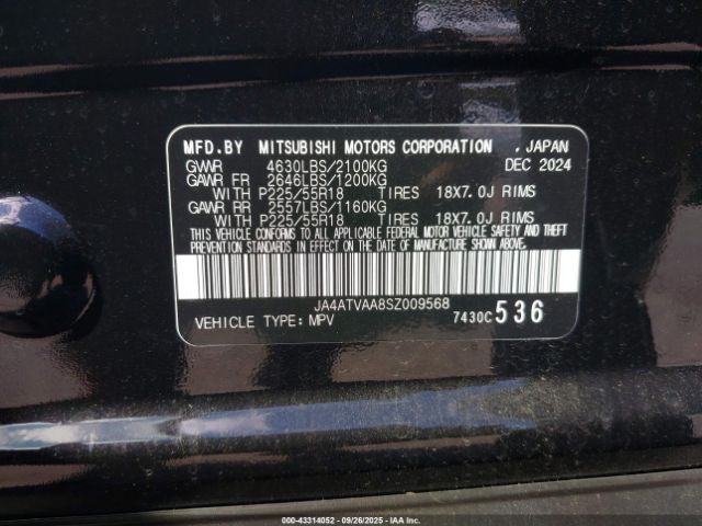 2025 MITSUBISHI ECLIPSE CROSS JA4ATVAA8SZ009568 Photo 8