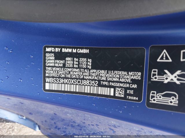 2025 BMW M4 WBS33HK0XSCU88352 Photo 8