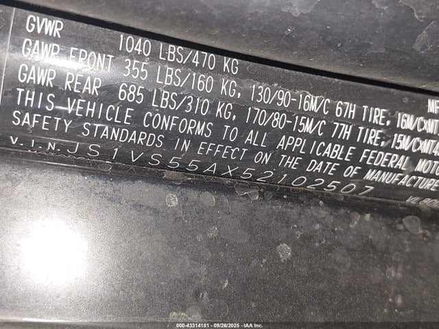 2005 SUZUKI C50 JS1VS55AX52102507 Photo 9