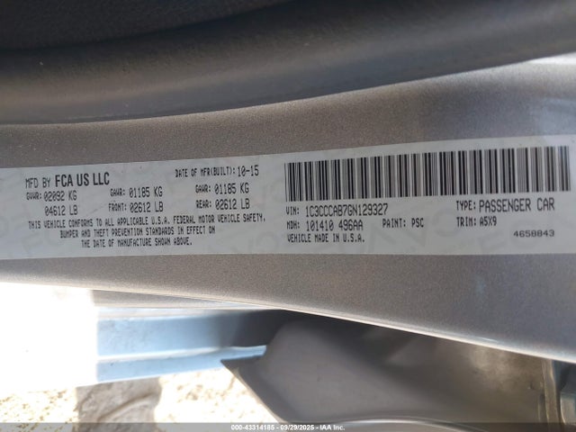 Продаж на аукціоні авто 2016 Chrysler 200 Limited, vin: 1C3CCCAB7GN129327, номер лоту: 43314185