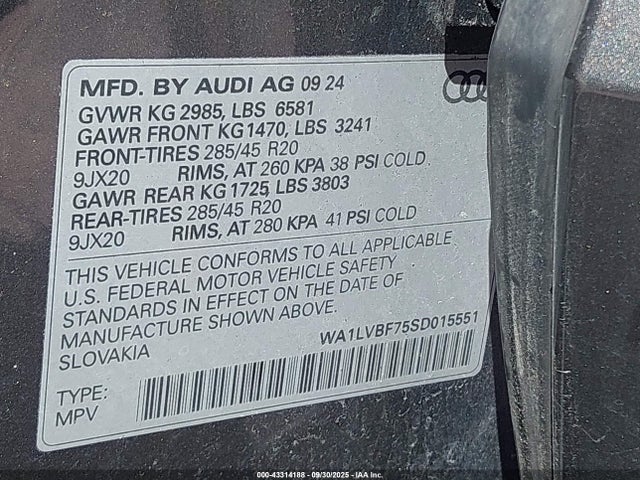 2025 AUDI Q7 WA1LVBF75SD015551 Photo 8