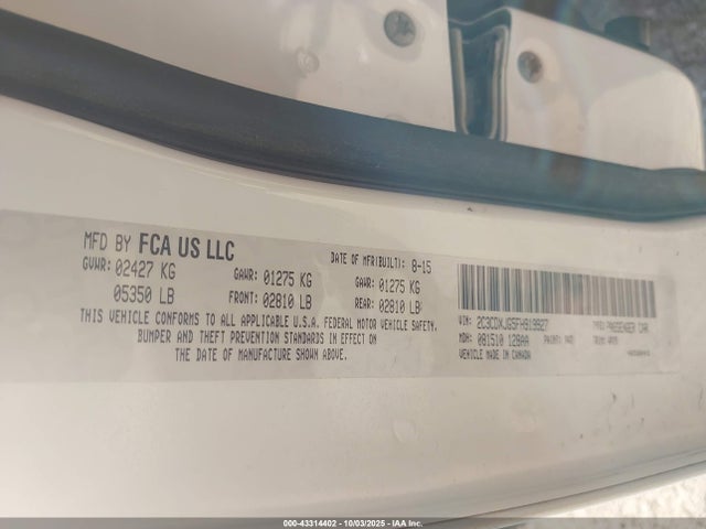 2015 DODGE CHARGER 2C3CDXJG5FH919927 Photo 8