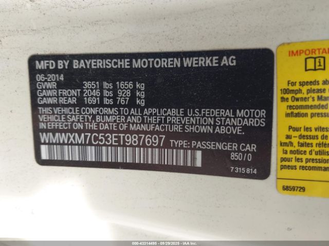 2014 MINI HARDTOP WMWXM7C53ET987697 Photo 8