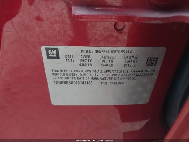 2018 CADILLAC ATS 1G6AB5SX9J0141188 Photo 8