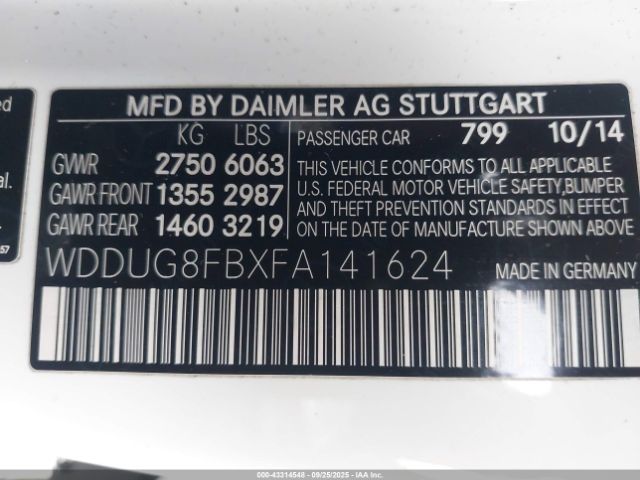 2015 MERCEDES-BENZ S 550 WDDUG8FBXFA141624 Photo 8