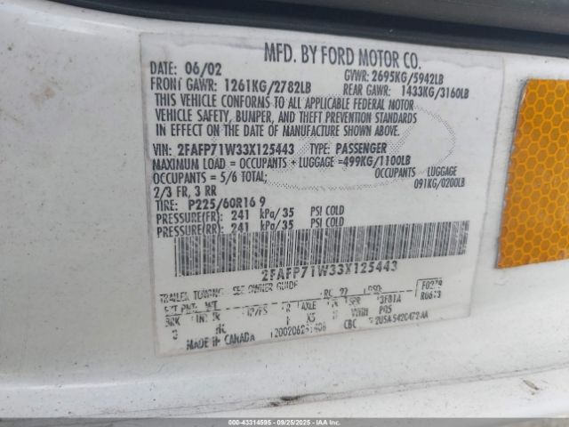 2006 FORD CROWN VICTORIA 2FAHP71W26X133661 Photo 8