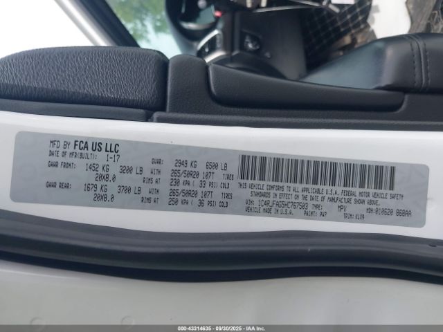 2017 JEEP GRAND CHEROKEE 1C4RJFAG5HC767503 Photo 8