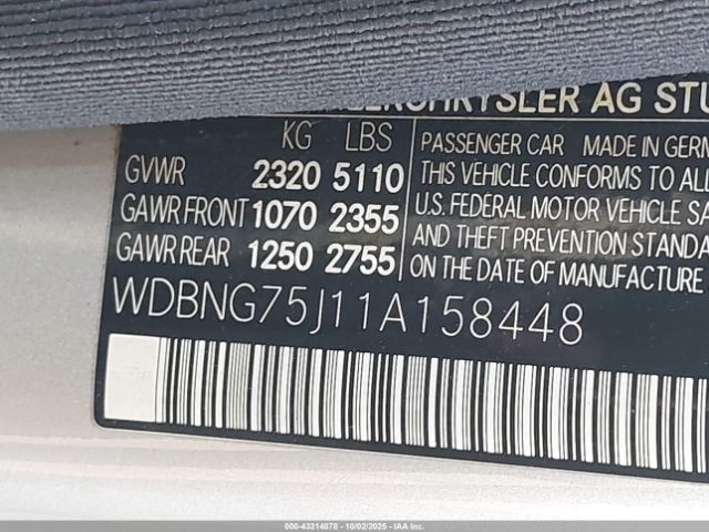 2001 MERCEDES-BENZ S 500 WDBNG75J11A158448 Photo 8