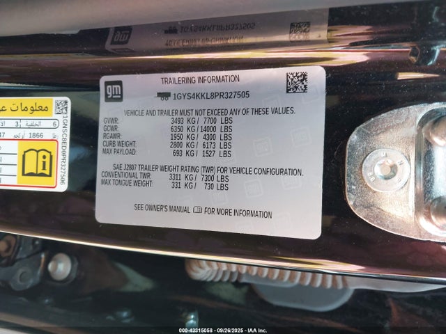 2023 CADILLAC ESCALADE ESV 1GYS4KKL8PR327505 Photo 8