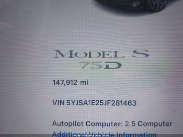 2018 TESLA MODEL S 5YJSA1E25JF281463 Photo 6