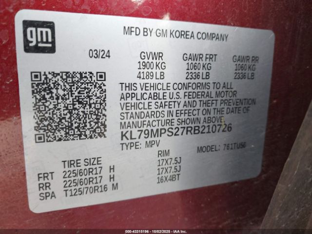 2024 CHEVROLET TRAILBLAZER KL79MPS27RB210726 Photo 8