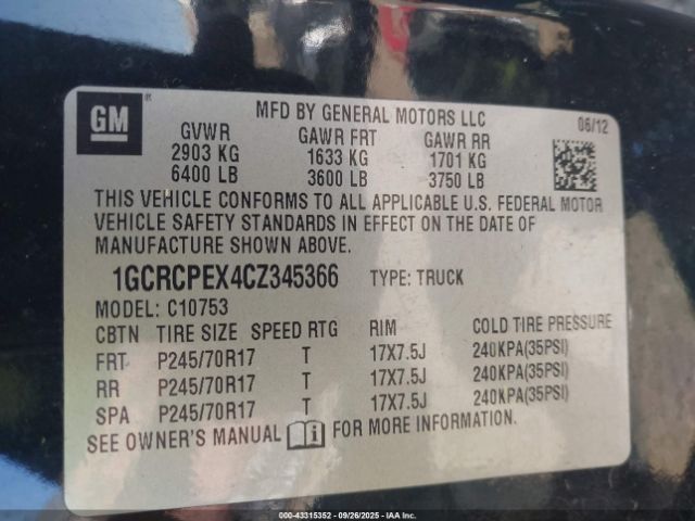 2012 CHEVROLET SILVERADO 1500 1GCRCPEX4CZ345366 Photo 8