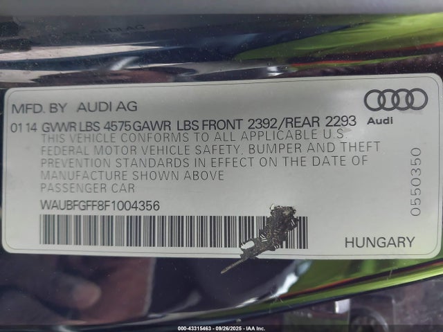 2015 AUDI A3 WAUBFGFF8F1004356 Photo 8