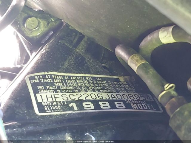 1988 HONDA GL1500 1HFSC2206JA008954 Photo 9