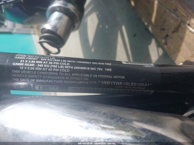1HD1YHK10LB018541 Harley-Davidson 2020