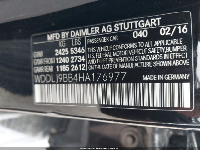 2017 MERCEDES-BENZ CLS 550 WDDLJ9BB4HA176977 Photo 8