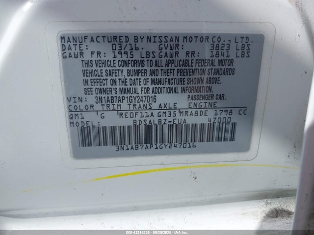Nissan 2016 2016 3N1AB7AP1GY247016 Image 9