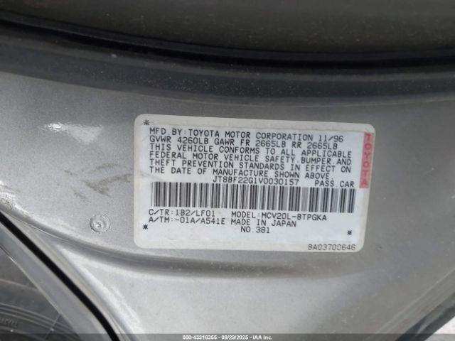 1997 LEXUS ES 300 JT8BF22G1V0030157 Photo 8