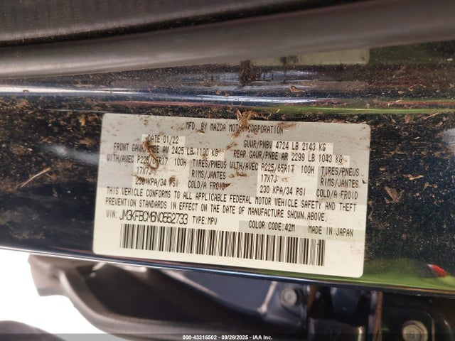 Mazda py cylinder deactiviation 2022 JM3KFBCM6N0552733 Image 9