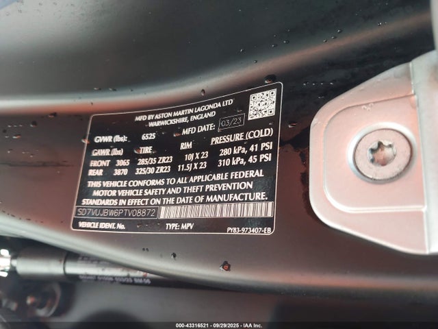 2023 ASTON MARTIN DBX SD7VUJBW6PTV08872 Photo 8