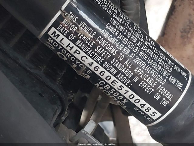 2014 HONDA CB500 MLHPC4660E5100485 Photo 9