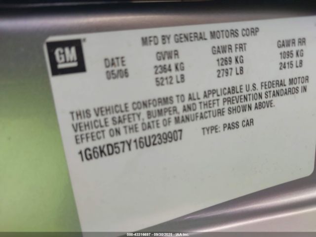 2006 CADILLAC DTS 1G6KD57Y16U239907 Photo 8