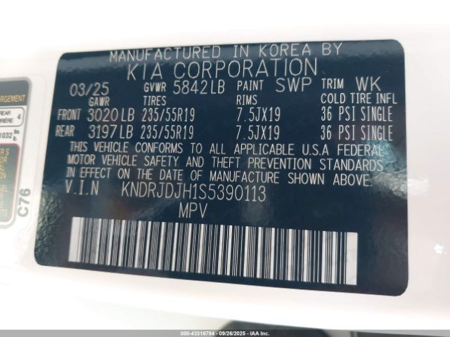 2025 KIA SORENTO PLUG-IN HYBRID KNDRJDJH1S5390113 Photo 8