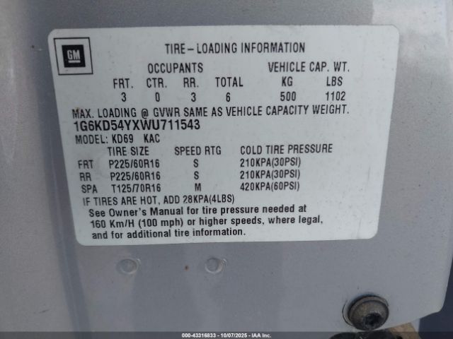 1998 CADILLAC DEVILLE 1G6KD54YXWU711543 Photo 8