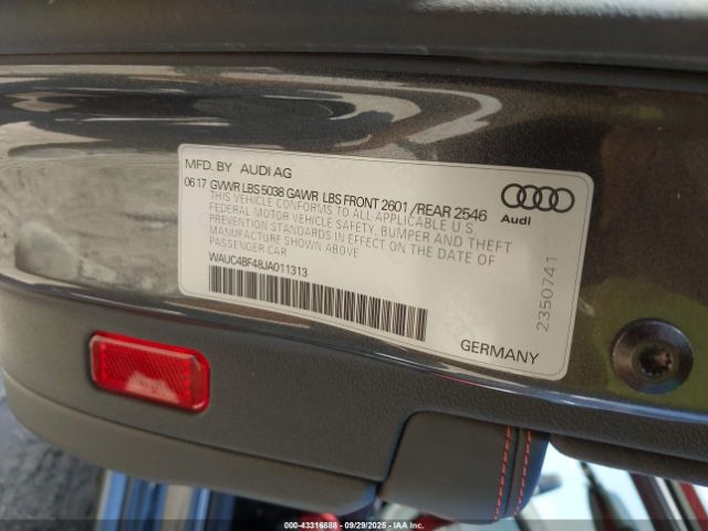 2018 AUDI S4 WAUC4BF48JA011313 Photo 8