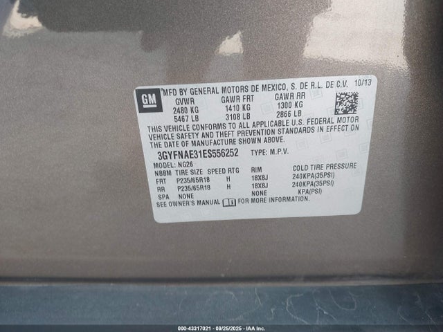 2014 CADILLAC SRX 3GYFNAE31ES556252 Photo 8