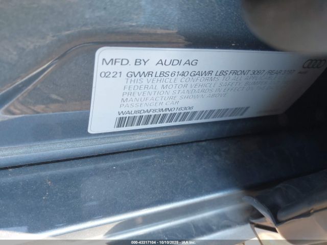 2021 AUDI A8 L WAU8DAF83MN016306 Photo 8