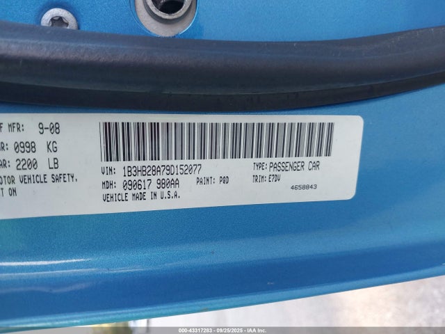 2009 DODGE CALIBER 1B3HB28A79D152077 Photo 8